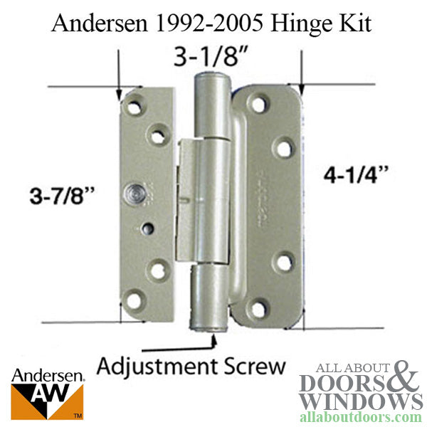 Discontinued - Andersen 1992-2005 Hinge - Right Hand - Polished Chrome