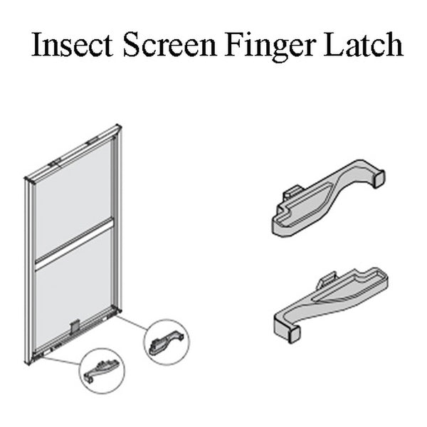 Andersen 200 Series Tilt-Wash Insect Screen Finger Latch - White