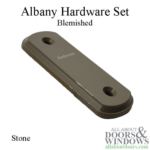 Blemished - Andersen Albany 2-Panel Gliding Door Interior/Exterior Trim Hardware Set - Stone