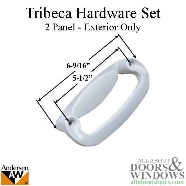 Andersen Tribeca 2-Panel Exterior Trim Hardware - Stone