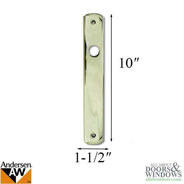 Andersen Escutcheon Plate-Interior, Passive Panel - H.P. Bright Brass