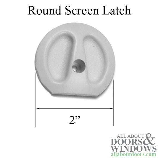 Andersen Round Screen Latch - White