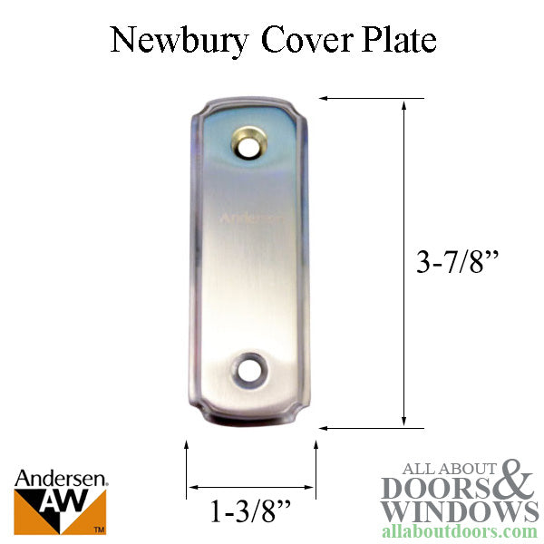 Andersen Gliding Door Cover Plate, Newbury Style - Polished Chrome