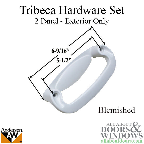 Blemished Andersen Tribeca 2-Panel Exterior Trim Hardware - Stone