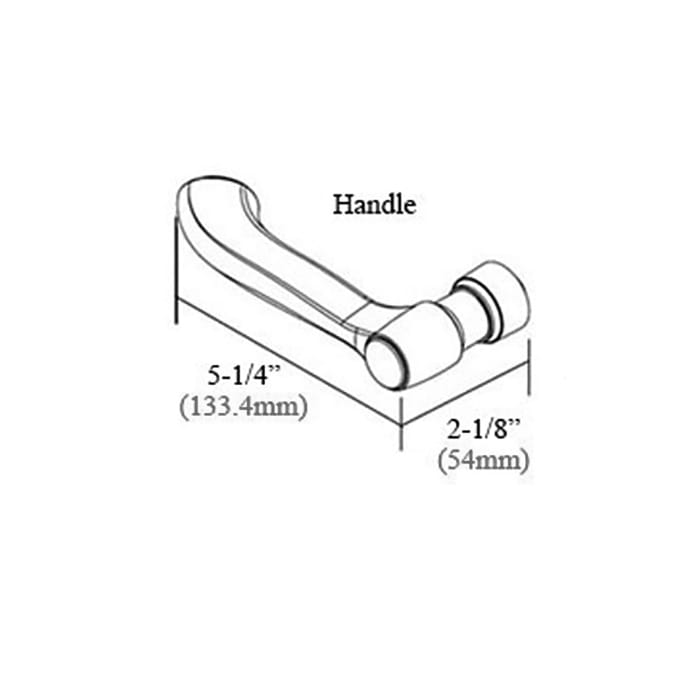 Andersen Albany Series Lever Handle for Hinged Doors, Right Hand - Stone