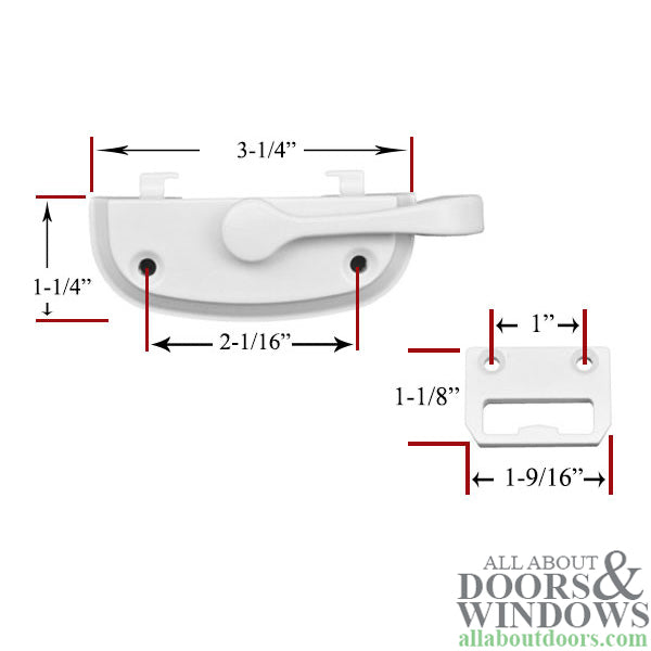 Andersen Sash Lock and Keeper 200 Series Window - Stone - Blemished