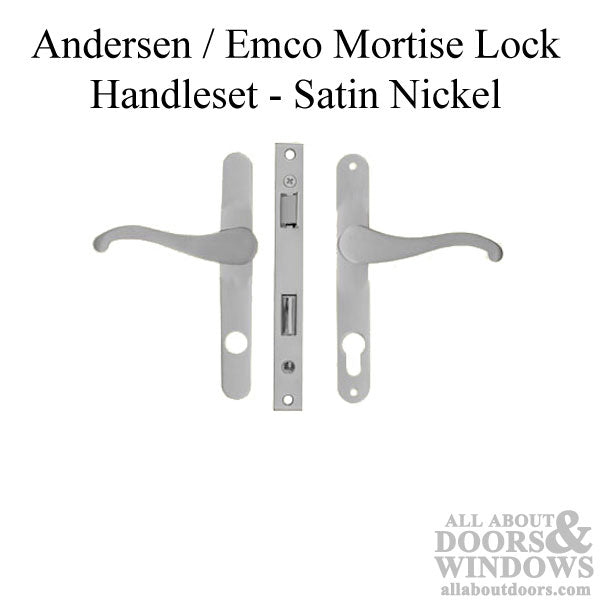Andersen/Emco Mortise Lock handleset Without Lock Bar - Nic