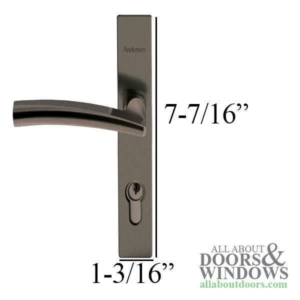Andersen / Emco Modern Storm Door Handle Set Trim Metallic Stone