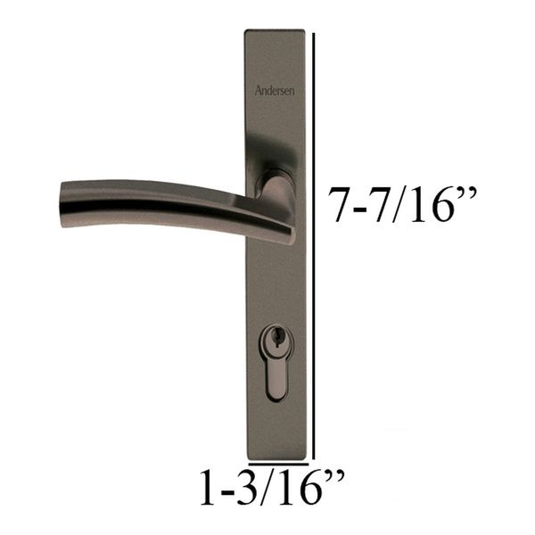 Andersen / Emco Modern Storm Door Handle Set Trim Metallic Stone