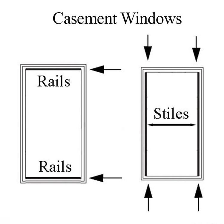 Andersen Casement and Picture window vinyl bead for 1" insulated glass 17-1/32"- Terratone