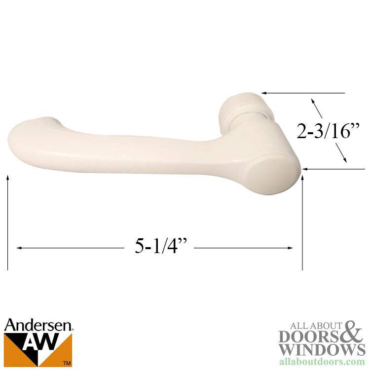 Andersen Albany Lever Handle Left Hand White