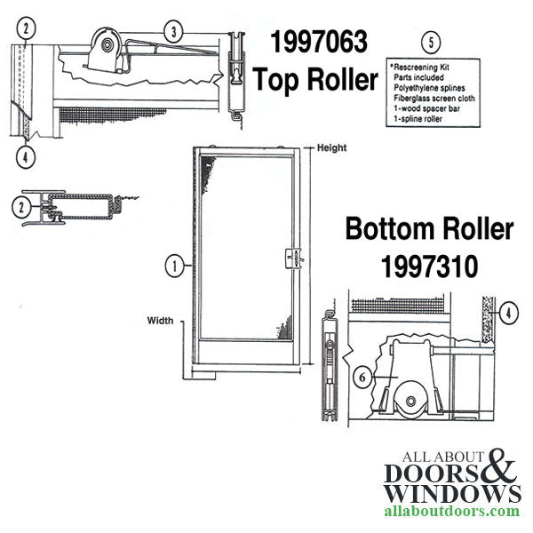 Andersen Window - Frenchwood Gliding Door - Bottom Screen Ro