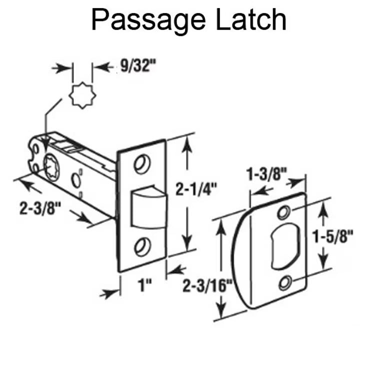 Passage Door Latch