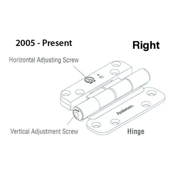 1 Hinge Kit, 2005-Present Andersen FWH Right Hand Door - Whi