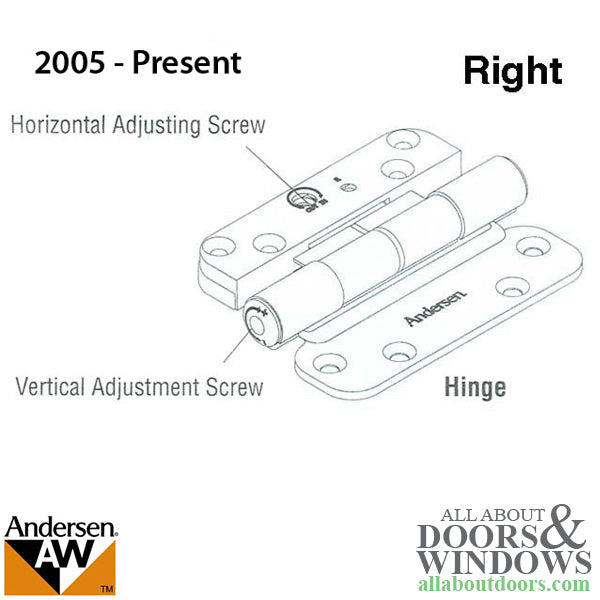 1 Hinge Kit, 2005-Present Andersen FWH Right Hand Door - Bri