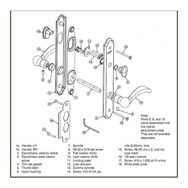 Andersen 5-3/4 Extra Long Spindle, Frenchwood Hinged Door
