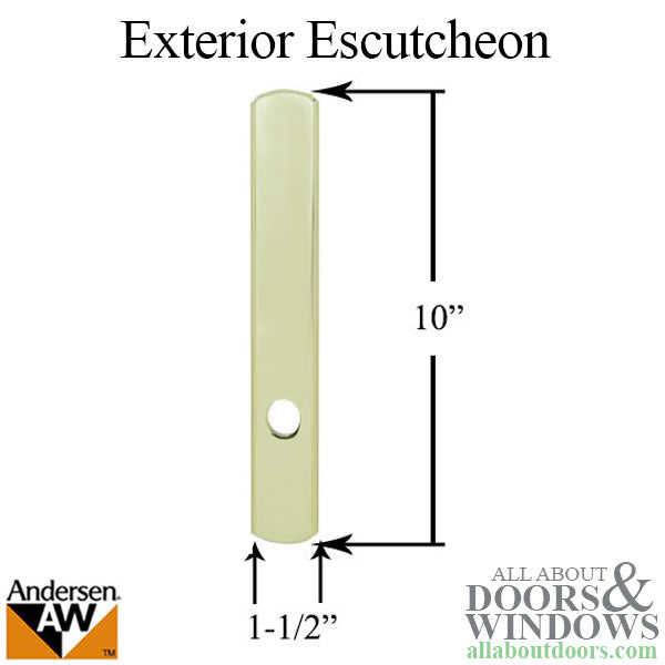 Escutcheon Plate, Passive Exterior, Andersen - HP Brass