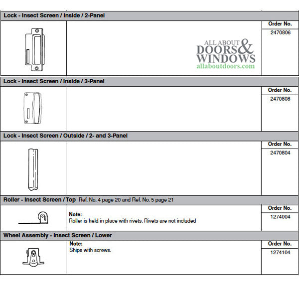 Andersen Window - Prefinished Terratone Doors - Outside Scre