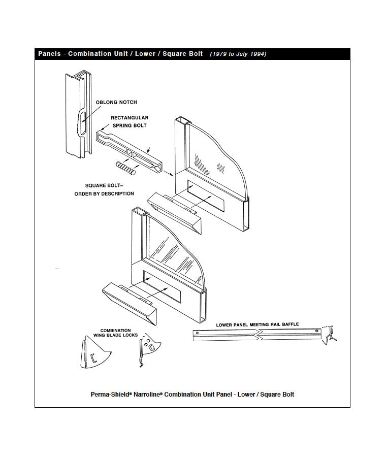 Andersen Latch Bolt Pair Combo Latch 1979-present