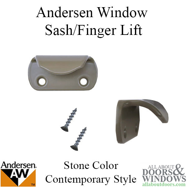 Andersen Contemporary Finger Lift, Metal - Stone