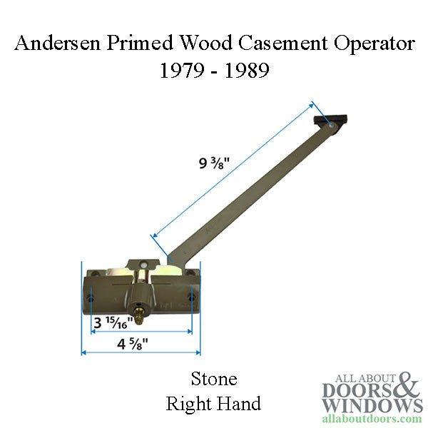 Andersen Wood Casement Straight Arm Operator 1979-1989 - Right