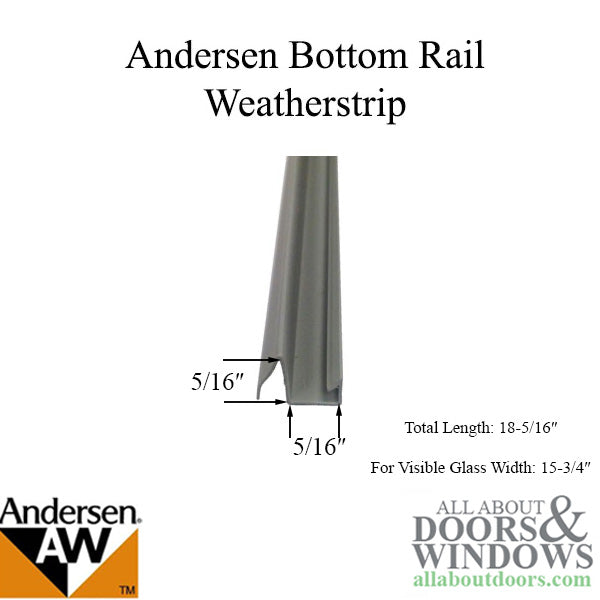 Andersen Casement Windows - Weatherstrip - Bottom Rail