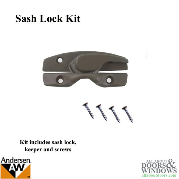 Sash Lock Kit, Andersen Sash Latch, Keeper, and Screws - Sto