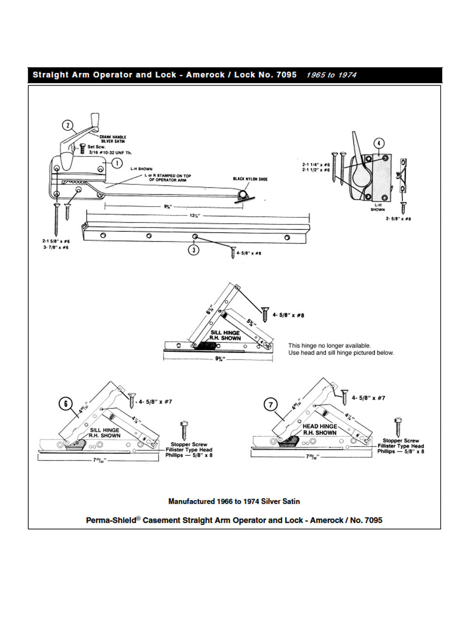 Andersen Window - Perma Shield Casement Operator Channel / Track - 13-1/2 inches