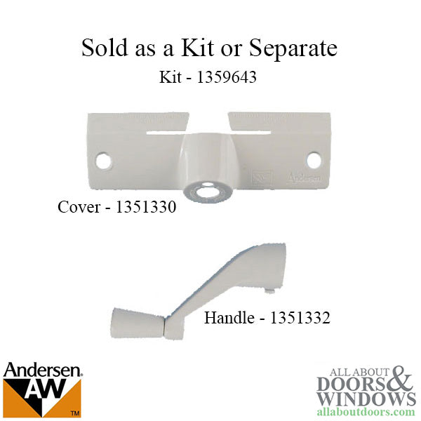 Andersen Casement Window Operator Cover & Handle - White