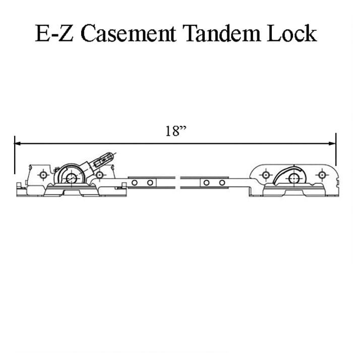 Andersen Perma-Shield Improved/E-Z Casement Lock - Tandem (Impact Resistant) - Right Hand