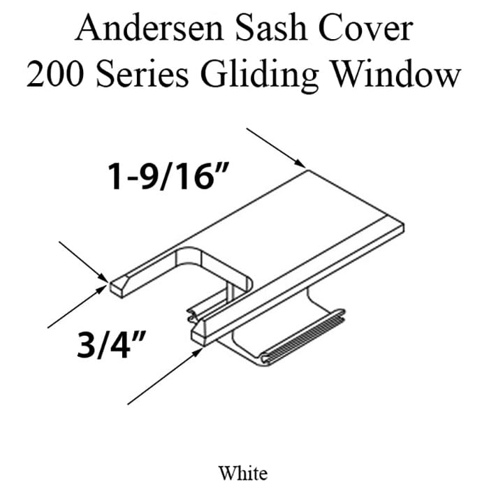 Andersen Sash Cover 200 Series Gliding Window - White