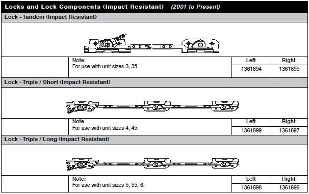 Andersen Perma-Shield Improved/E-Z Casement Lock - Tandem (Impact Resistant) - Left Hand