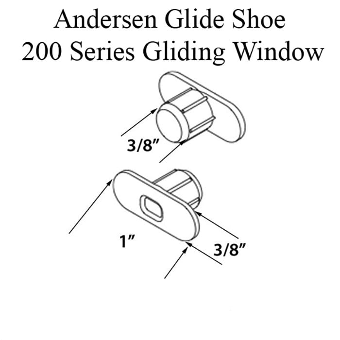 Andersen Glide Shoe, 200 Series Gliding Window - White