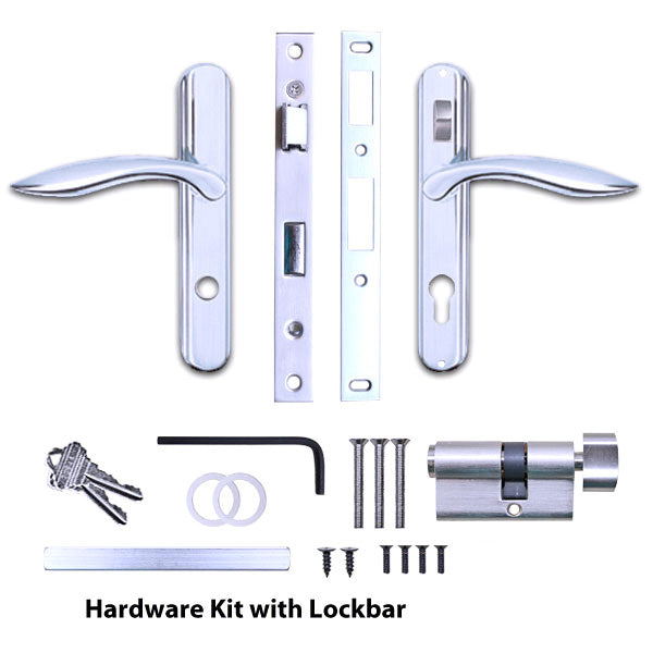 Andersen Storm Door Hardware w/ Lock Bar, Choose Finish