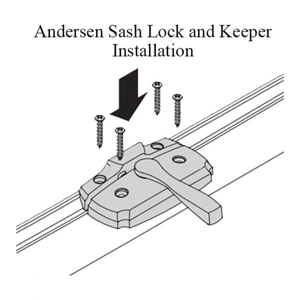 Andersen Woodwright Double Hung Windows Sash Lock & Keeper S