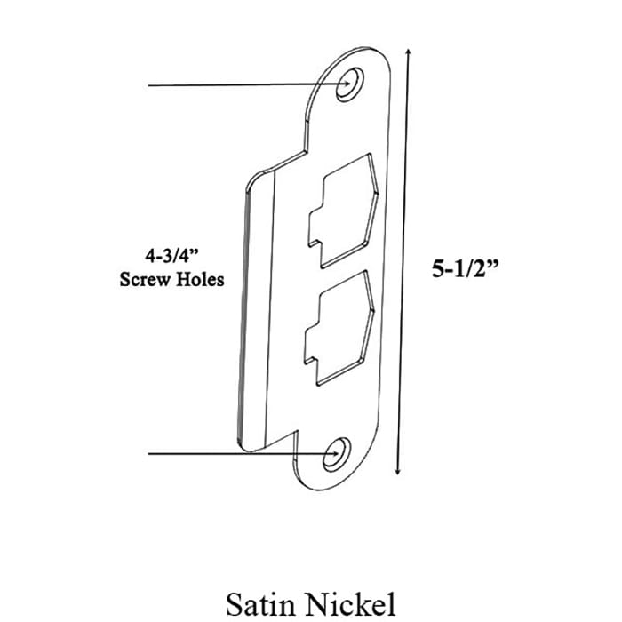 Andersen Latch & Deadbolt Strike Plate Cover, AS/SA Single D