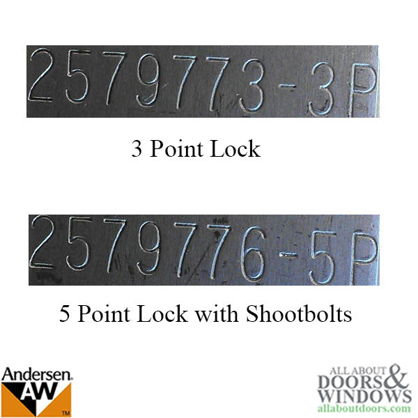 Andersen Multipoint Lock, FWH80 Active Door - Stainless Stee