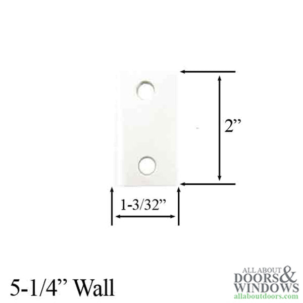 Andersen Jamb Strike Extender, 1-3/32" - White