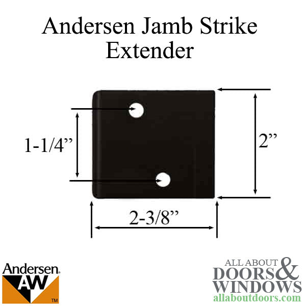 Andersen Jamb Strike Extender, 2-3/8" - Black