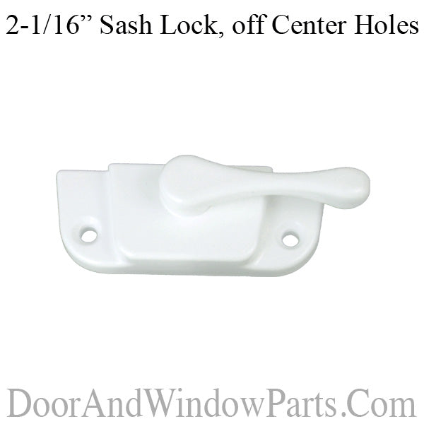 Sash Lock 2-1/16" Off Center holes, Right Hand No Nibs