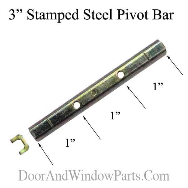 Pivot Bar, 3", 2 Hole, Stamped Steel