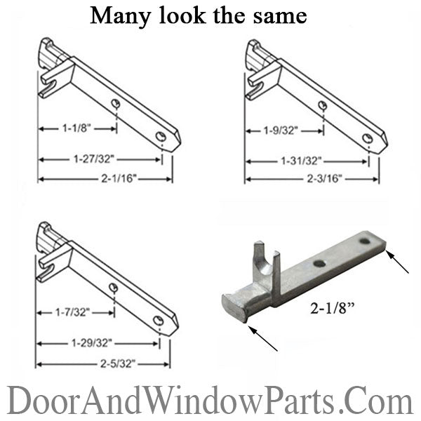 Pivot Bar, L-Shaped, 2-1/8", 2 hole, Die Cast