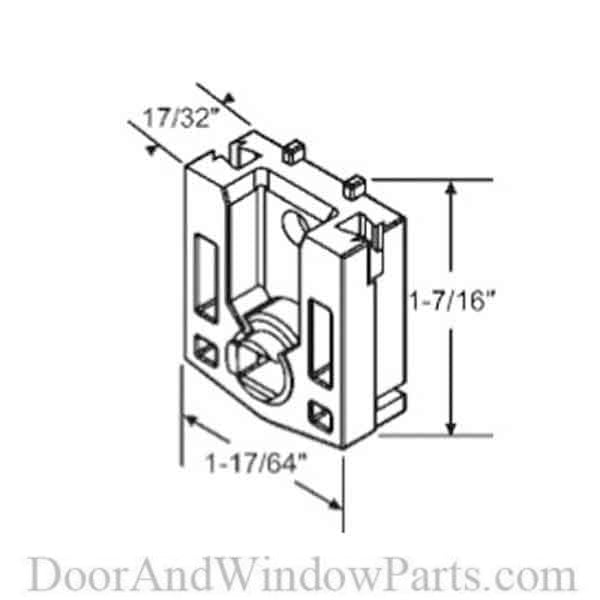 Brake Shoe 1-1/4 Pocket, pivot lock, spring side locking