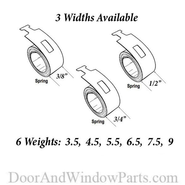 Coil Spring 1/2 inch Constant Force, 6.5 pound 1-1/4 Universal pocket