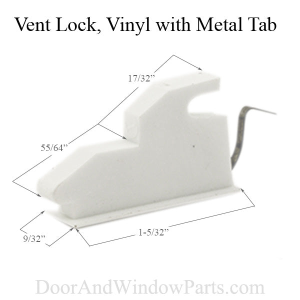 Vent Lock: Vinyl w/ metal tab - Choose Color