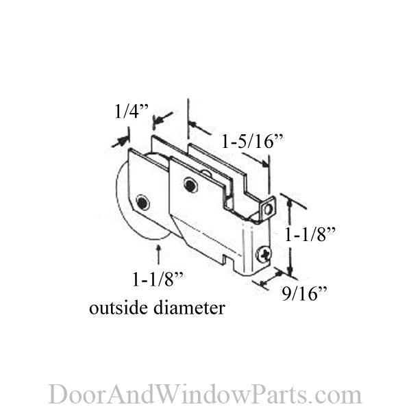 Mirror Door Roller Assembly