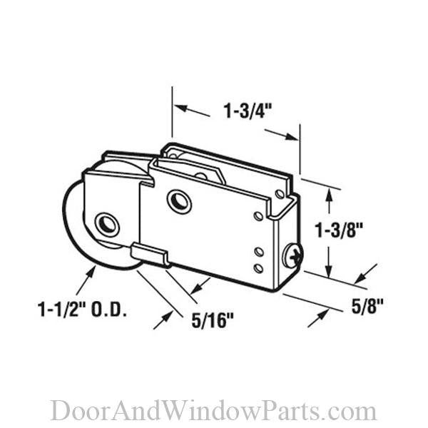 Mirror Door Roller Assembly
