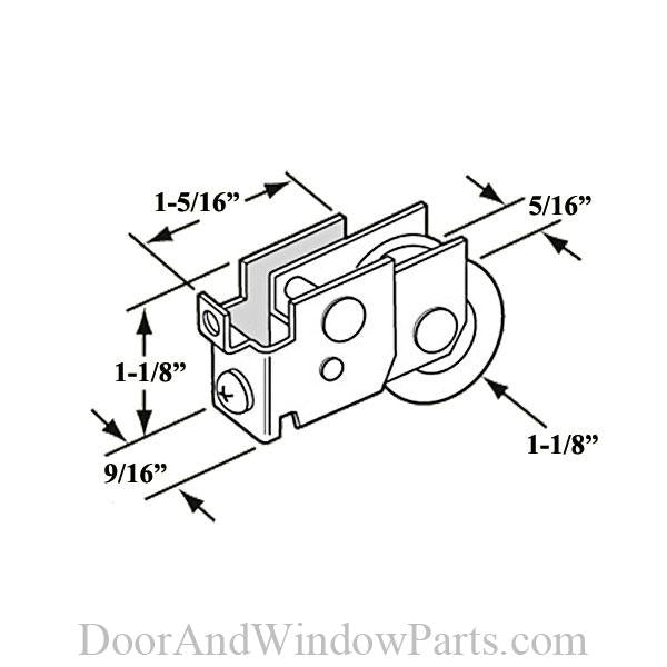 Mirror Door Roller Assembly