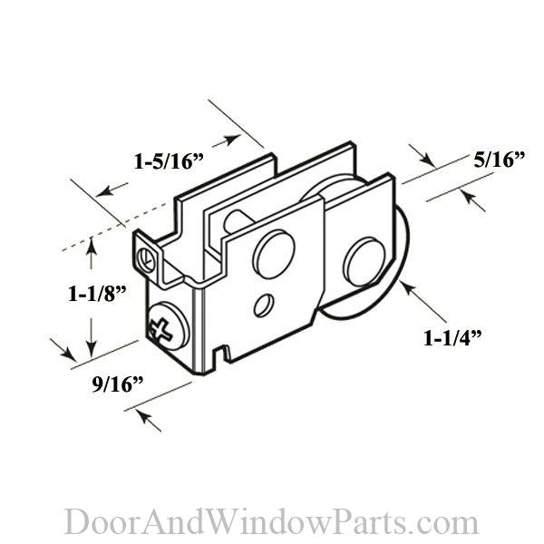 Mirror Door Roller Assembly