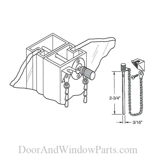 Door Pin with Retaining Ring